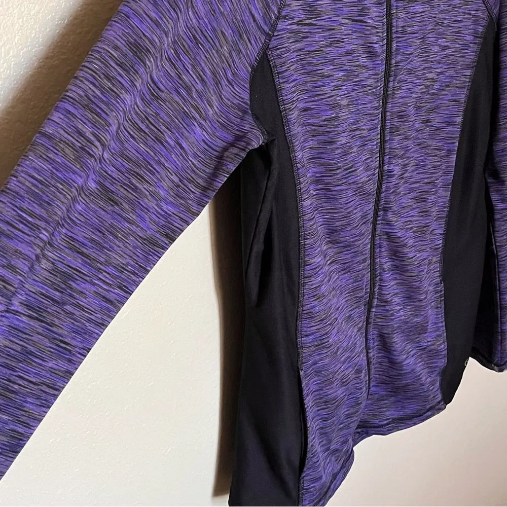 VOGO Athletica Purple And Black Full-Zip Lightweight Active Jacket Size Medium